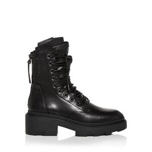 ASH Madness Block Heel Combat Boots Black Size 39 NWT